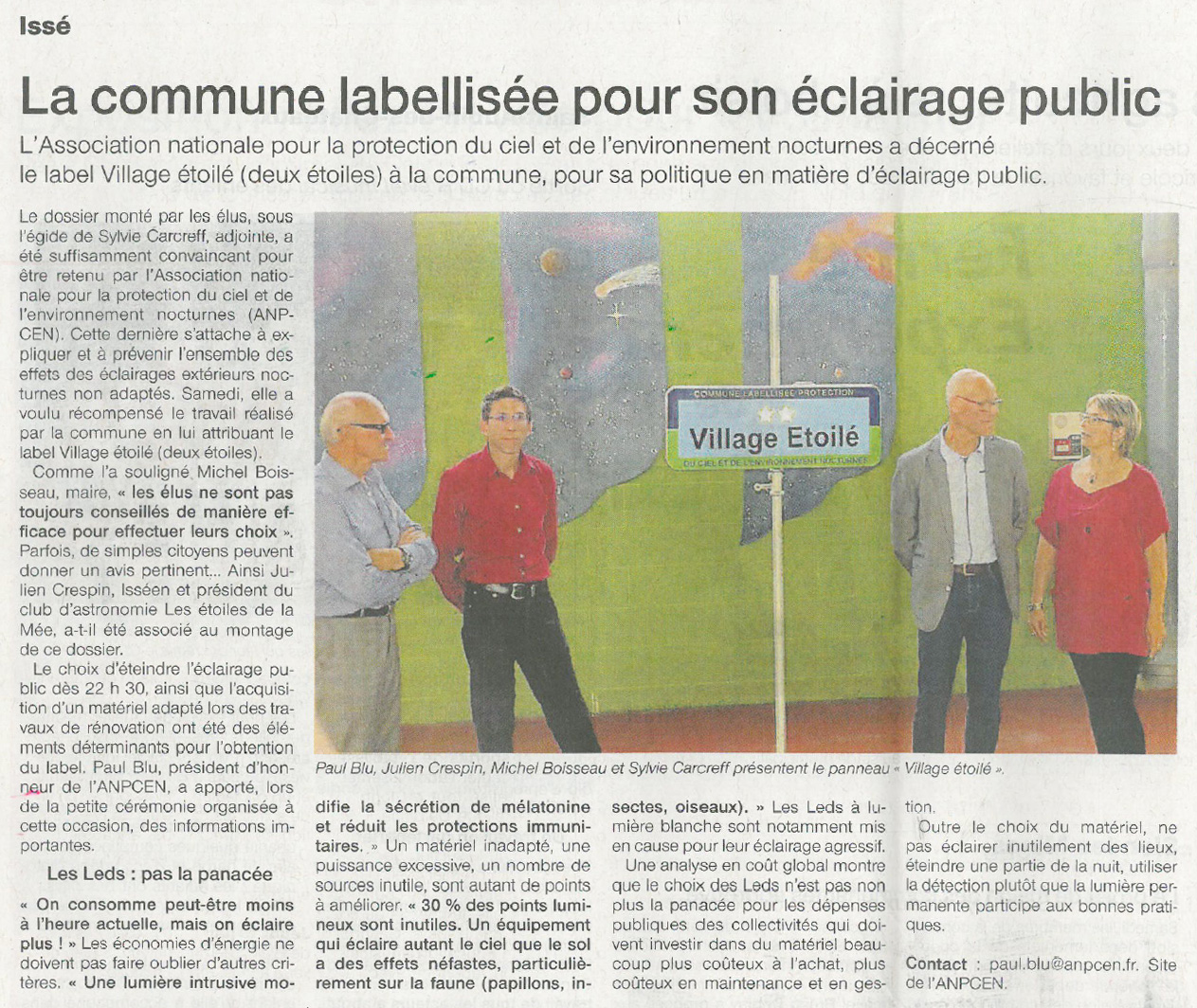 Iss labellise Villes et Villages toils (2 toiles)