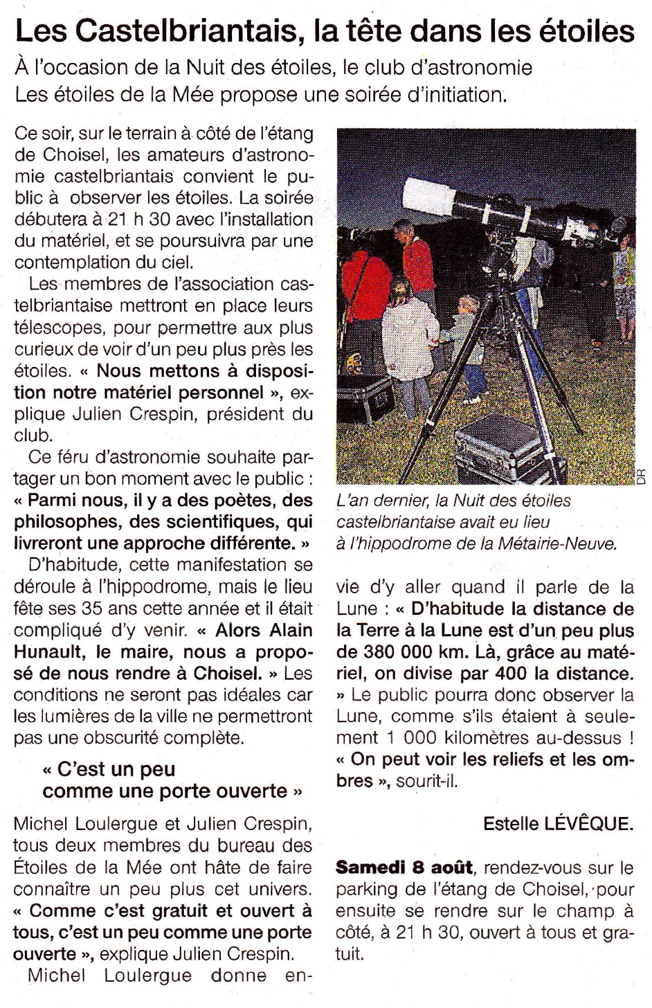 Nuit des toiles 2015  Chteaubriant